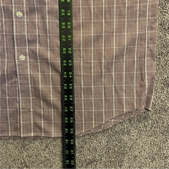 Michael Kors Mens Slim Fit Non Iron Button Up Long Sleeves Plaid Shirt Size 15.5 - Picture 6 of 9